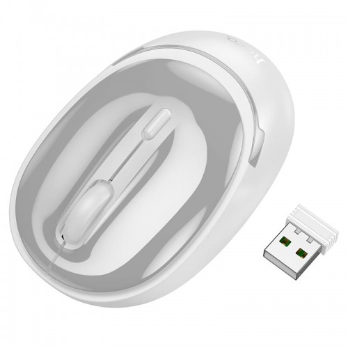Миша HOCO Nuevo dual-mode business wireless mouse GM34 |BT/2.4G, 800/1200/1600dpi| white-grey