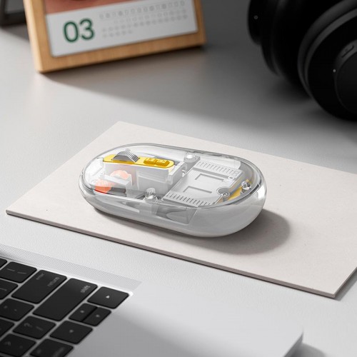 Мишка Hoco General dual-mode silent wireless mouse GM35 (battery version) |2.4G+BT, 800-1200-1600DPI white