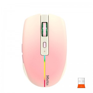 Миша MEETION 2.4 G+Bluetooth Dual Mode gaming mouse BTM002 |1000-1200-1600dpi, 6keys, Type-C Charging, RGB| pink