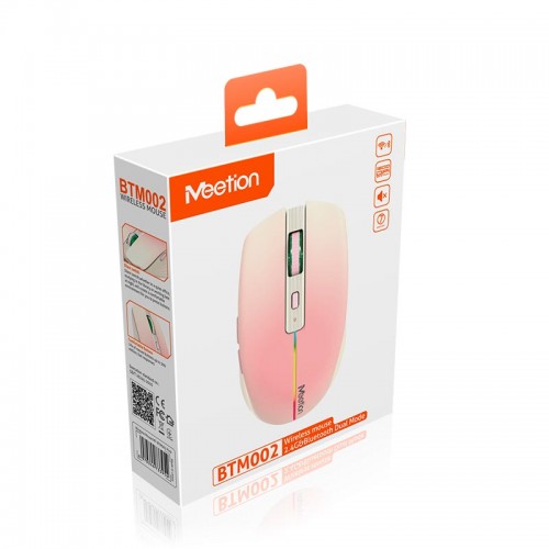 Миша MEETION 2.4 G+Bluetooth Dual Mode gaming mouse BTM002 |1000-1200-1600dpi, 6keys, Type-C Charging, RGB| pink