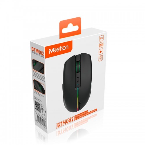 Миша MEETION 2.4 G+Bluetooth Dual Mode gaming mouse BTM002 |1000-1200-1600dpi, 6keys, Type-C Charging, RGB| pink