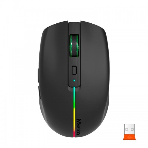 Миша MEETION 2.4 G+Bluetooth Dual Mode gaming mouse BTM002 |1000-1200-1600dpi, 6keys, Type-C Charging, RGB| pink