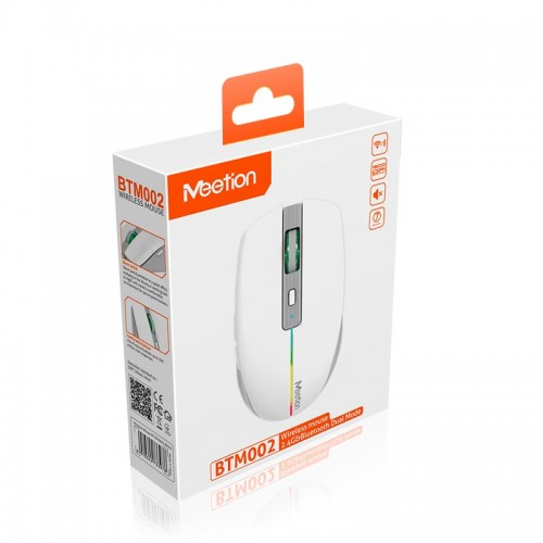 Миша MEETION 2.4 G+Bluetooth Dual Mode gaming mouse BTM002 |1000-1200-1600dpi, 6keys, Type-C Charging, RGB| pink