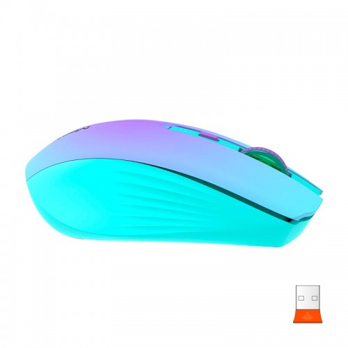 Миша MEETION 2.4 G+Bluetooth Dual Mode gaming mouse BTM002 |1000-1200-1600dpi, 6keys, Type-C Charging, RGB| purple