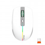 Миша MEETION 2.4 G+Bluetooth Dual Mode gaming mouse BTM002 |1000-1200-1600dpi, 6keys, Type-C Charging, RGB| white