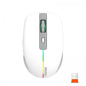 Миша MEETION 2.4 G+Bluetooth Dual Mode gaming mouse BTM002 |1000-1200-1600dpi, 6keys, Type-C Charging, RGB| white