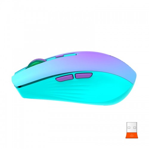 Миша MEETION 2.4 G+Bluetooth Dual Mode gaming mouse BTM002 |1000-1200-1600dpi, 6keys, Type-C Charging, RGB| white