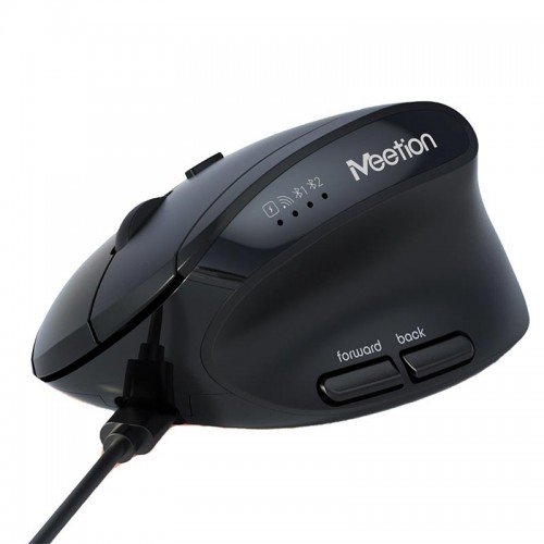Миша MEETION 2.4 G+Bluetooth Office Vertical Mouse BTM008 |800-1200-1600-2400dpi, 400h, Type-C charging| pink