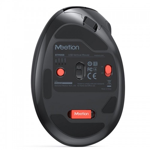 Миша MEETION 2.4 G+Bluetooth Office Vertical Mouse BTM008 |800-1200-1600-2400dpi, 400h, Type-C charging| purple