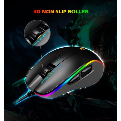 Миша MEETION RGB Circulation Backlit Gaming Mouse GM23_2023 |7 Keys, 12800dpi| black