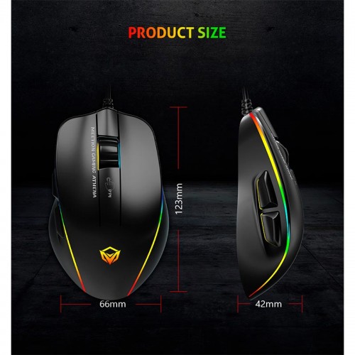 Миша MEETION RGB Circulation Backlit Gaming Mouse GM23_2023 |7 Keys, 12800dpi| black