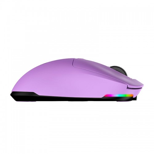 Мышь MEETION проводная + 2.4 G+Bluetooth игровая мышь GW24 |6 кнопок, 8000dpi, 30-60ч, RGB| розовая