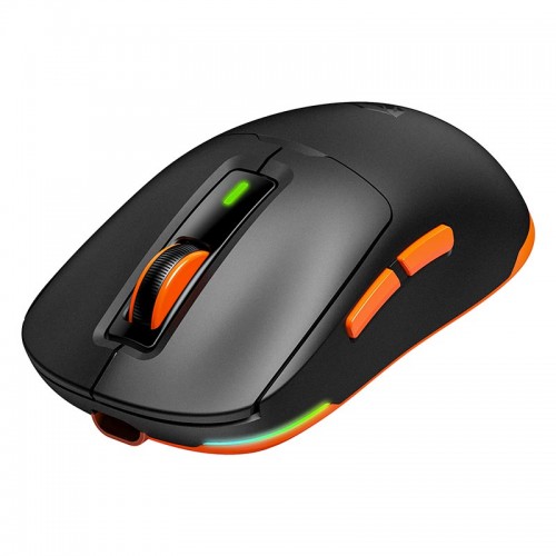 Мышь MEETION проводная + 2.4 G+Bluetooth игровая мышь GW24 |6 кнопок, 8000dpi, 30-60ч, RGB| розовая