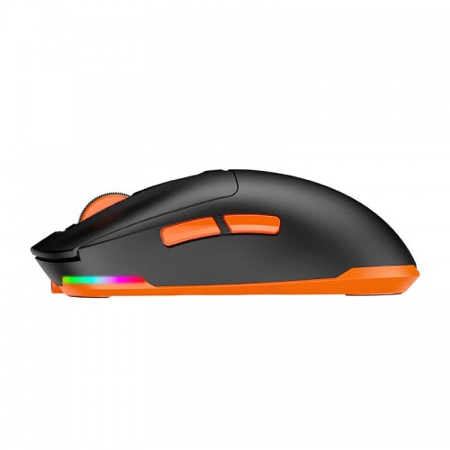 Мышь MEETION проводная + 2.4 G+Bluetooth игровая мышь GW24 |6 кнопок, 8000dpi, 30-60ч, RGB| розовая