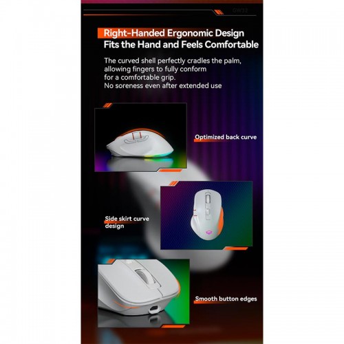 Миша MEETION Wired + 2.4 G+Bluetooth Gaming mouse GW32 |7 Keys, 8000dpi, 35-115h, RGB| white