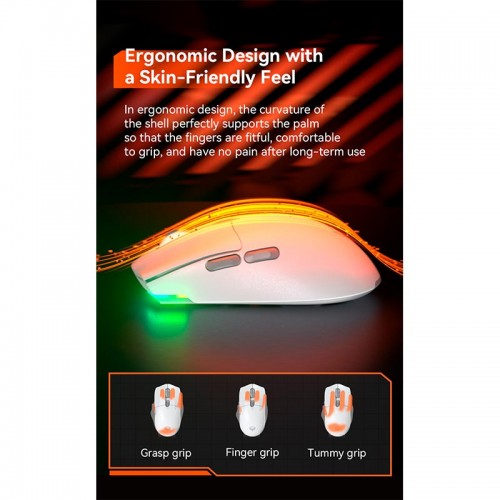 Миша MEETION Wired + 2.4 G+Bluetooth Gaming mouse GW33 |6 Keys, 10000dpi, 25-60h, RGB| black