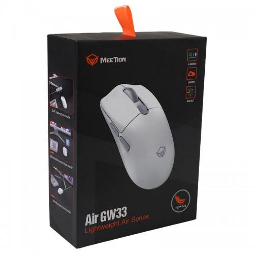 Миша MEETION Wired + 2.4 G+Bluetooth Gaming mouse GW33 |6 Keys, 10000dpi, 25-60h, RGB| black