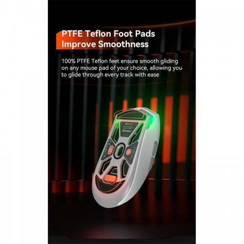 Миша MEETION Wired + 2.4 G+Bluetooth Gaming mouse GW33 |6 Keys, 10000dpi, 25-60h, RGB| white