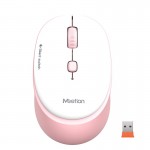 Миша MEETION 2.4 G Wireless Office Mouse R571 |1000/1200/1600 DPI, AA Battery| white-pink