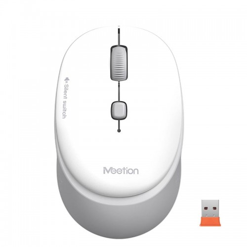 Миша MEETION 2.4 G Wireless Office Mouse R571 |1000/1200/1600 DPI, AA Battery| white-purple