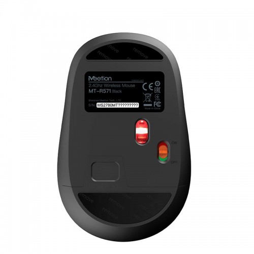 Миша MEETION 2.4 G Wireless Office Mouse R571 |1000/1200/1600 DPI, AA Battery| white-purple