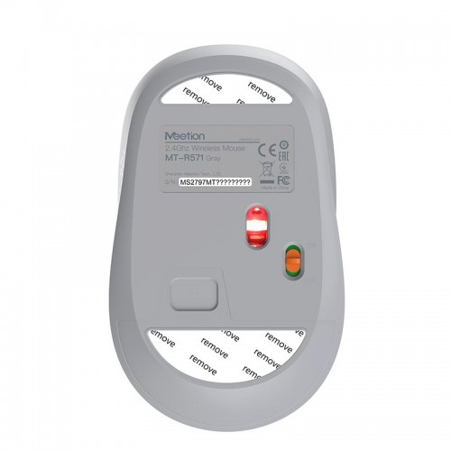 Миша MEETION 2.4 G Wireless Office Mouse R571 |1000/1200/1600 DPI, AA Battery| white-purple