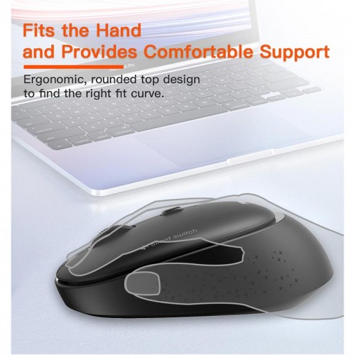 Миша MEETION 2.4 G Wireless Office Mouse R571 |1000/1200/1600 DPI, AA Battery| white-purple