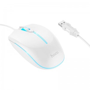Миша HOCO Wonderful gaming luminous wired mouse GM37| 800-1200-1600-2400 dpi| white