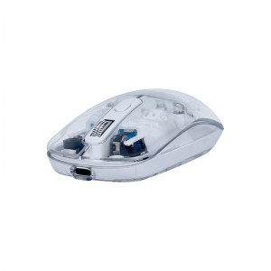 Миша xtrike Me wireless transparent optical mouse GW-114 |2.4G/BT5.2, 800-1200-1600dpi| transparent-white