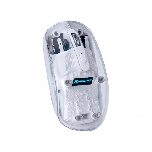 Миша xtrike Me wireless transparent optical mouse GW-114 |2.4G/BT5.2, 800-1200-1600dpi| transparent-white
