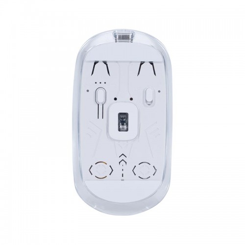 Миша xtrike Me wireless transparent optical mouse GW-114 |2.4G/BT5.2, 800-1200-1600dpi| transparent-white