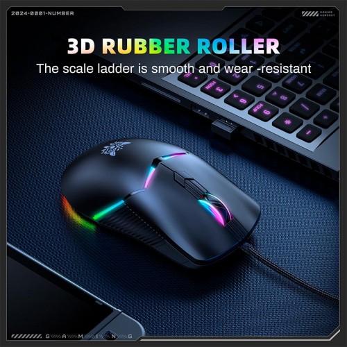 Миша Onikuma RGB Wired Gaming Mouse CW929 |400/800/1600/3200/6400 DPI| black