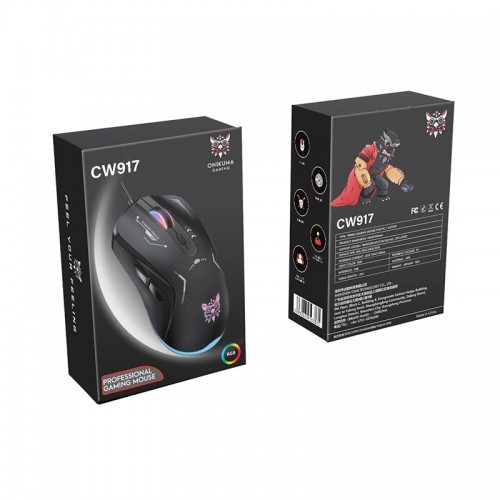 Миша Onikuma Wired RGB Gaming Mouse CW917 |1200-5800DPI| black