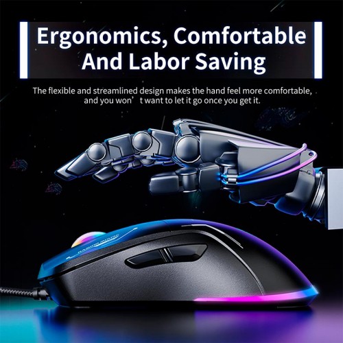 Миша Onikuma Wired RGB Gaming Mouse CW917 |1200-5800DPI| black