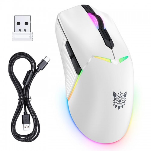 Миша Onikuma Onikuma RGB Tri-Mode Gaming Mouse CW928 |2.4G/BT/Type-C, 800-12000DPI| white