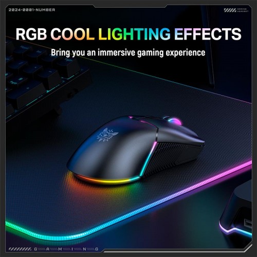 Миша Onikuma Onikuma RGB Tri-Mode Gaming Mouse CW928 |2.4G/BT/Type-C, 800-12000DPI| white