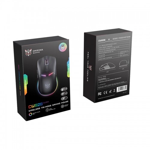 Миша Onikuma Onikuma RGB Tri-Mode Gaming Mouse CW928 |2.4G/BT/Type-C, 800-12000DPI| white