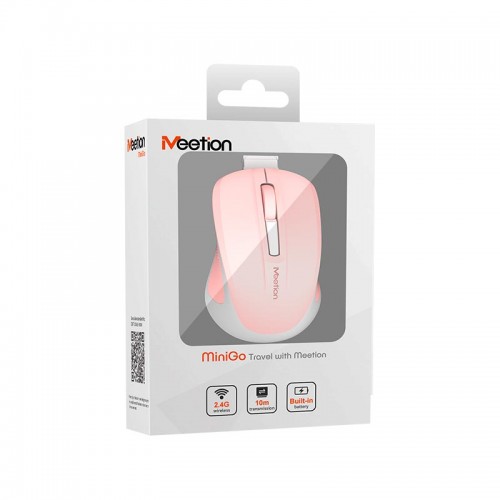 Миша Meetion Minigo 2.4 G Wireless Mini Mouse |1200DPI| white