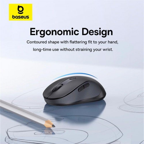 Мышь Baseus F02 Ergonomic Wireless Mouse |2.4G/BT5.2| (without Battery)