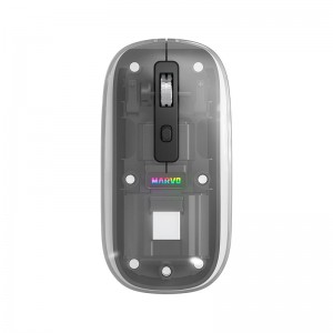 Миша MARVO wireless Mouse M810W BK |2.4G/BT, 800-1200-1600dpi| transparent-black