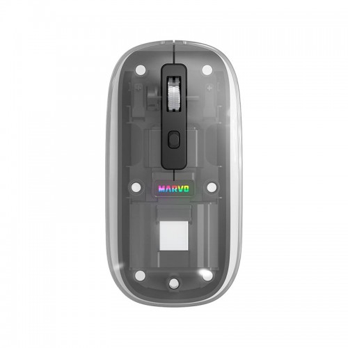 Миша MARVO wireless Mouse M810W BK |2.4G/BT, 800-1200-1600dpi| transparent-black