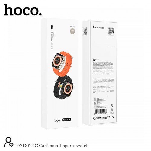Smart Sports Watch HOCO 4G Card DYD01 |BT4.2, Nano Sim, 1.96"|
