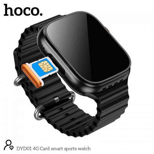 Smart Sports Watch HOCO 4G Card DYD01 |BT4.2, Nano Sim, 1.96"|