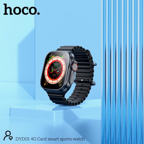 Smart Sports Watch HOCO 4G Card DYD01 |BT4.2, Nano Sim, 1.96"|