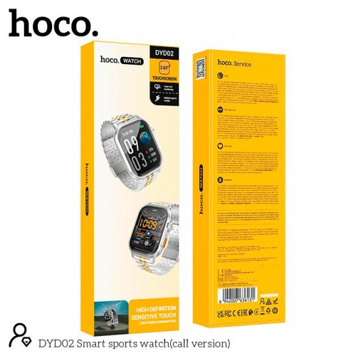 Smart sports watch HOCO DYD02 (call version) |Track, HeartRate, 2.02"|