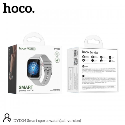 Smart sports watch HOCO DYD04 (call version) |Track, HeartRate, IP68, 1.83"|