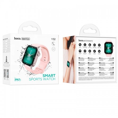 Smart Sports Watch HOCO (call version) Y32 |BT5.3, IP67, HeatRate, 1.75"|
