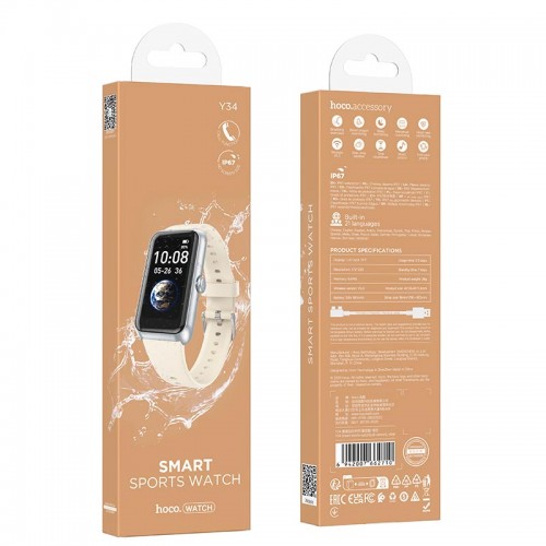 Smart sports watch (call version) HOCO Y34 ip67 |BT5.3, HeatRate, 1.47"|
