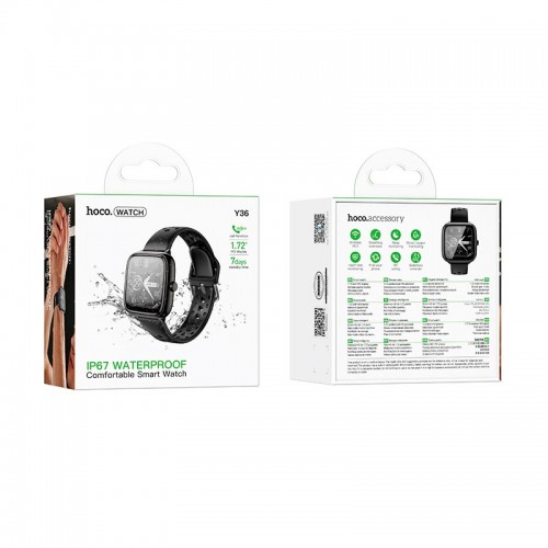 Smart Watch HOCO Y36 Smart watch (call version) |Track, HeartRate, Blood Oxygen, 1.72", IP67|