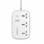 Подовжувач мережевий LDNIO c Wi-Fi SCW3451  |3USB/1Type-C, 3Sockets. QC/PD, 30W/10A, 2m  EU Plug| white